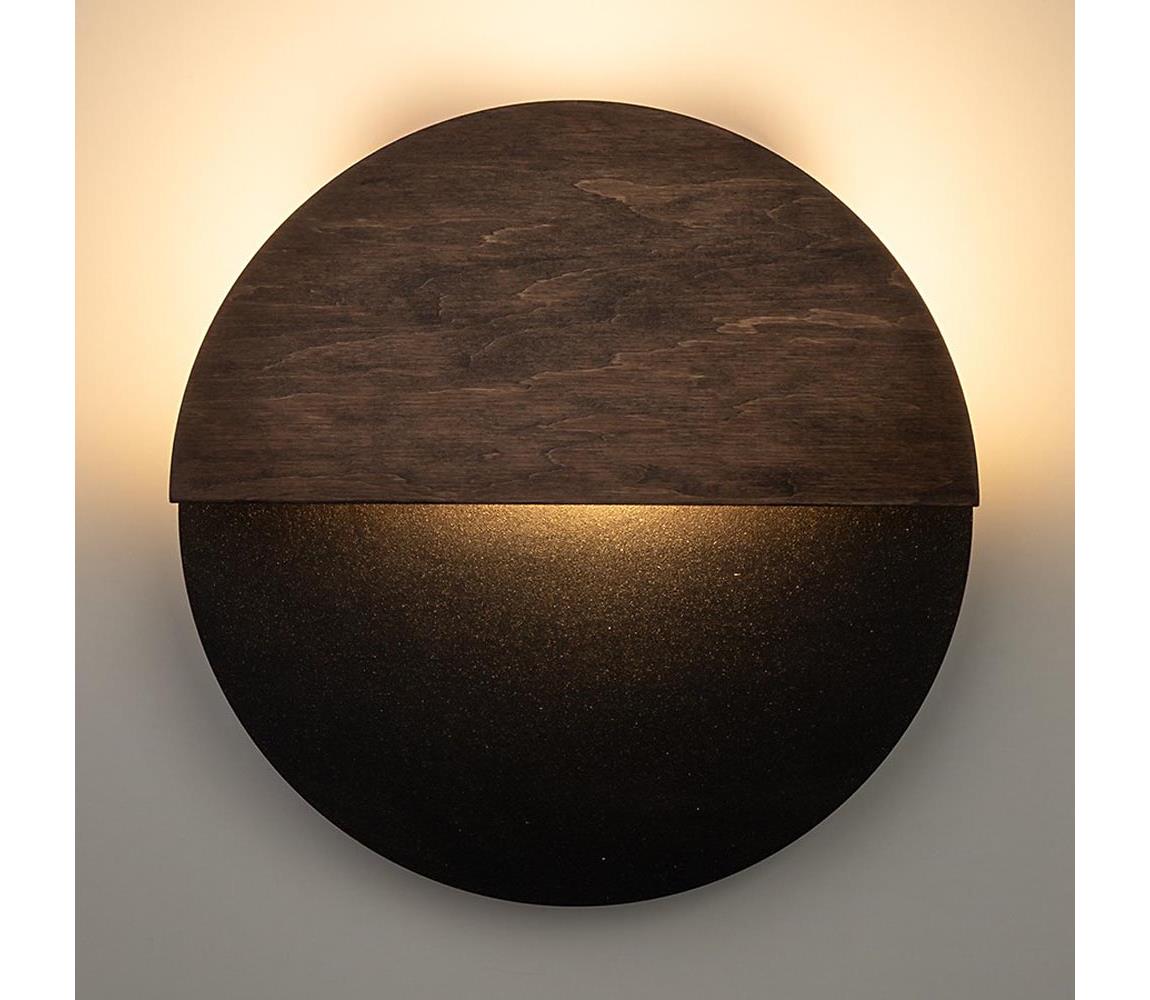  LED Nástěnné svítidlo LUNA LED/7W/230V pr. 26 cm černá/hnědá 40860