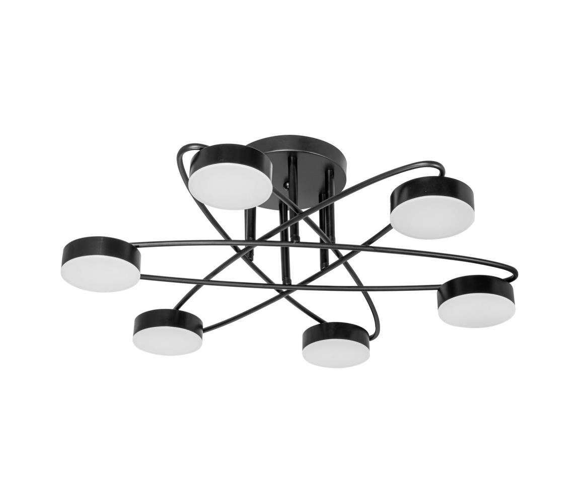  LED Přisazený lustr 6xLED/7W/230V 3000-6000K pr. 60 cm černá W-N4248/6