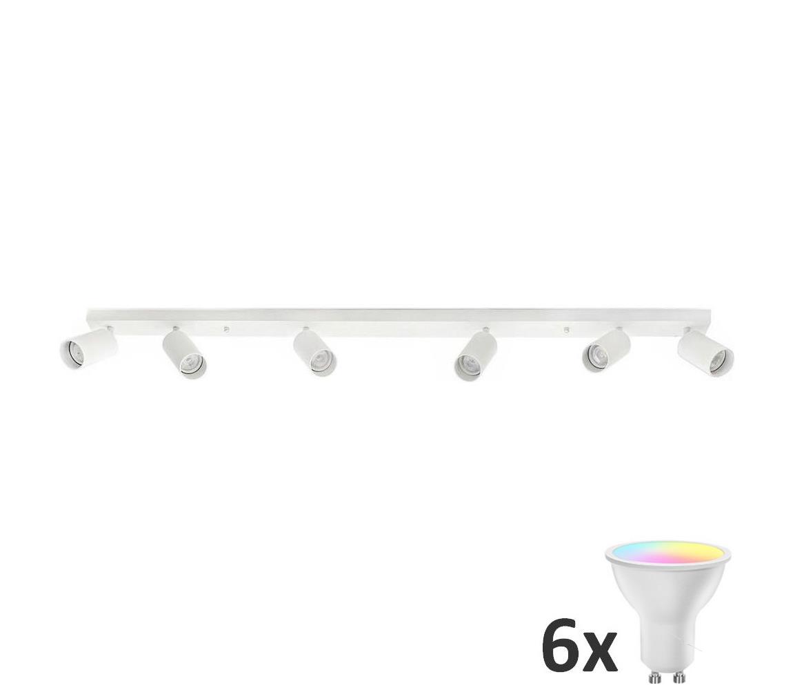  LED RGBW Bodové svítidlo ANGIE 6xGU10/6,5W/230V bílá MX0124+AI2323