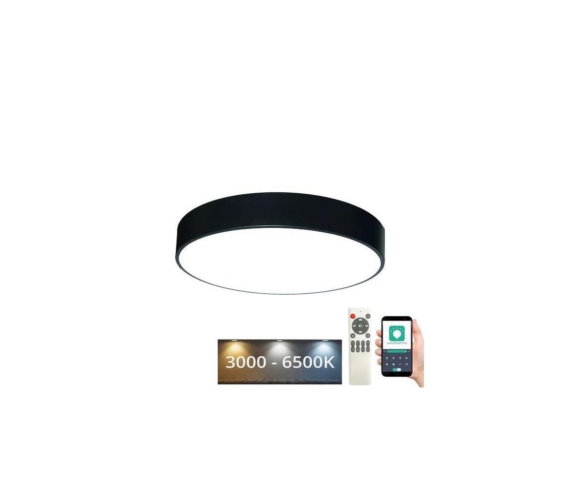  LED Stmívatelné stropní svítidlo LED/50W/230V 3000-6500K černá +dálkové ovládání LCL7121R