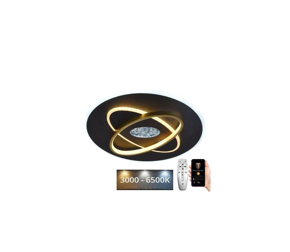  LED Stmívatelné stropní svítidlo LED/80W/230V černá + dálkové ovládání J1325/B