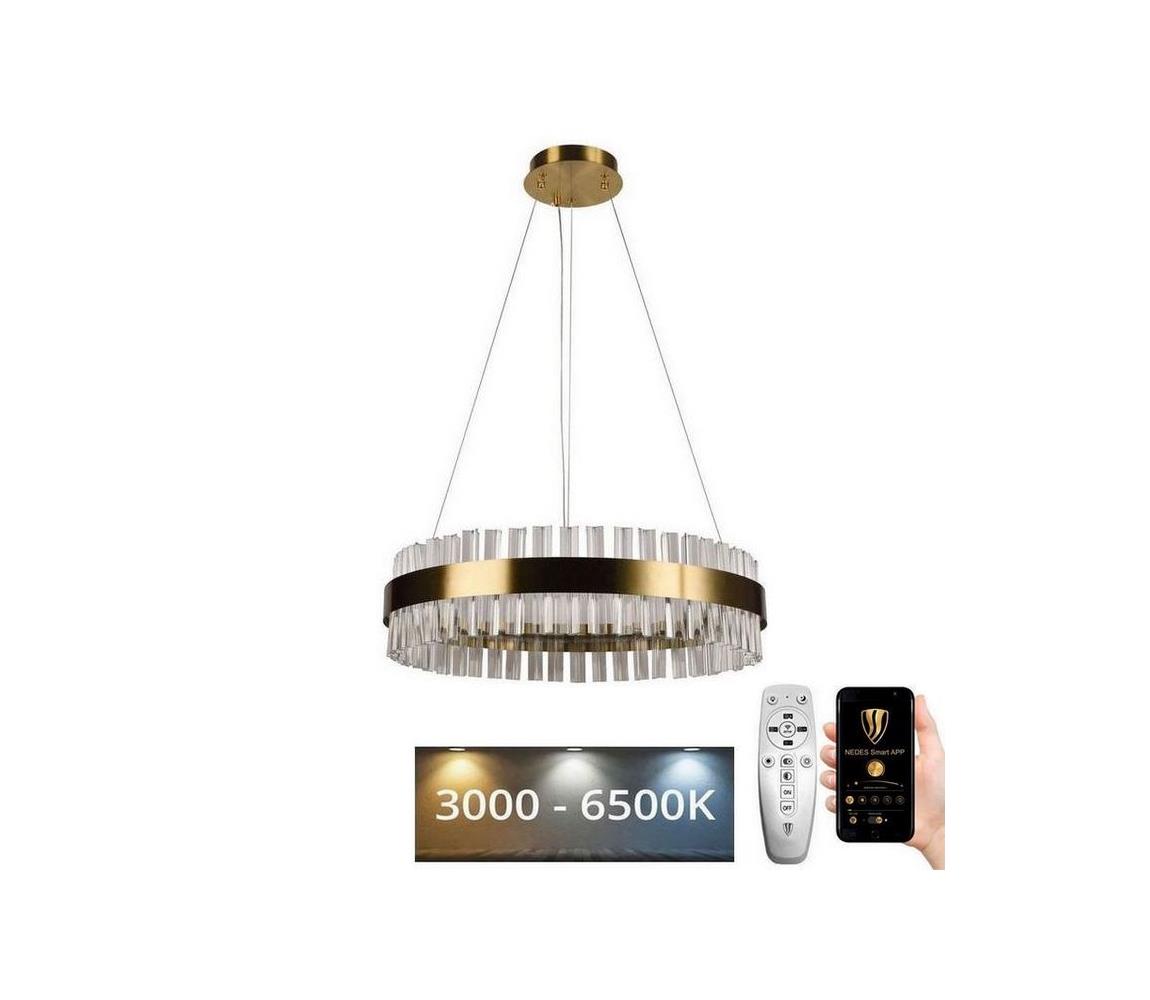  LED Stmívatelný křišťálový lustr na lanku LED/40W/230V + dálkové ovládání J6301/C