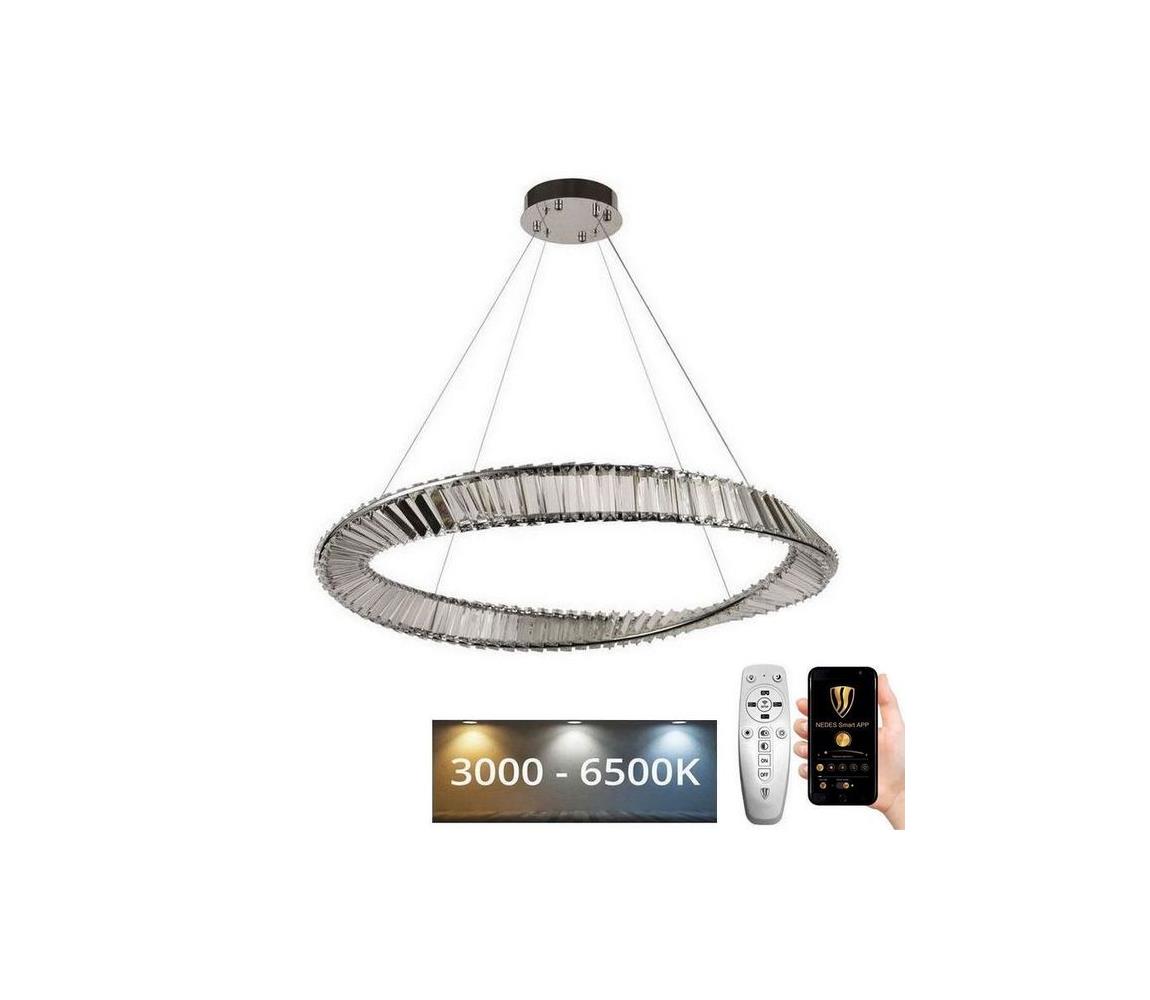  LED Stmívatelný křišťálový lustr na lanku LED/50W/230V + dálkové ovládání J6350/CH