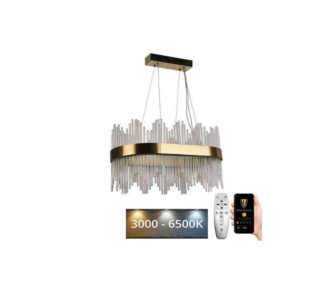  LED Stmívatelný křišťálový lustr na lanku LED/70W/230V + dálkové ovládání J6315/C