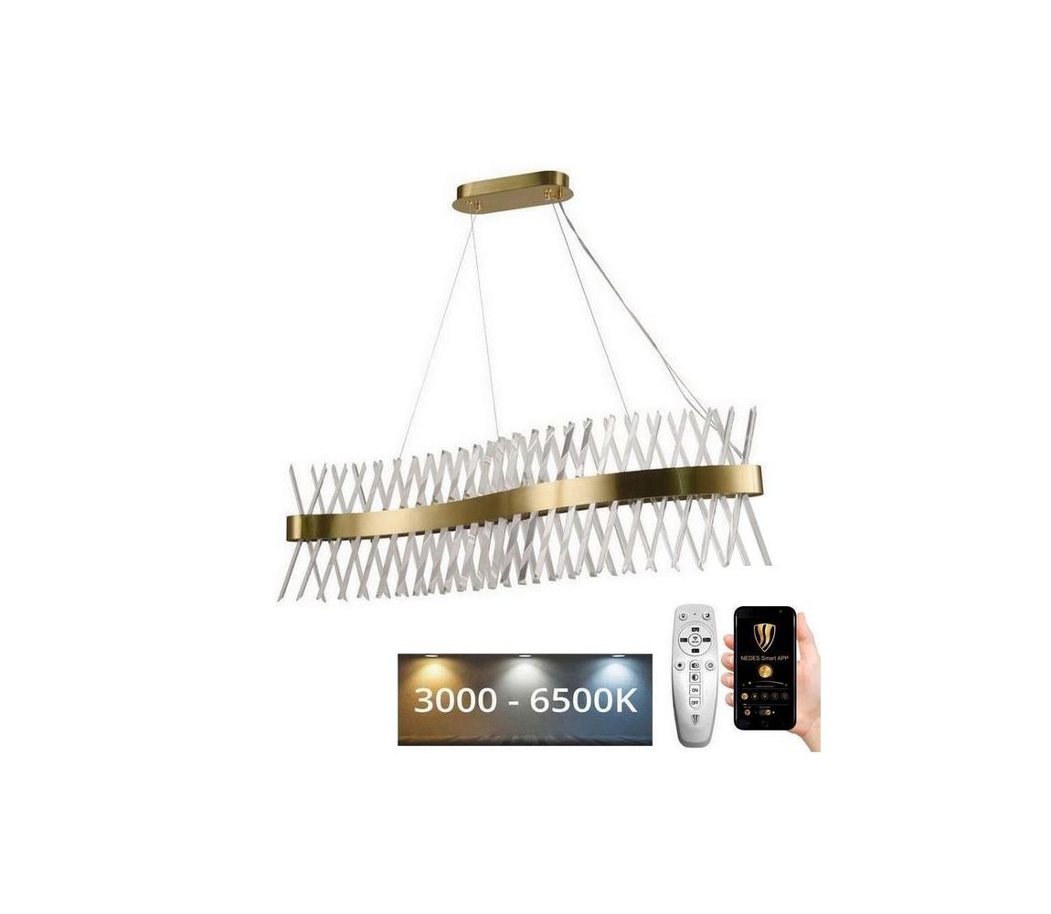  LED Stmívatelný křišťálový lustr na lanku LED/95W/230V + dálkové ovládání J6306/C