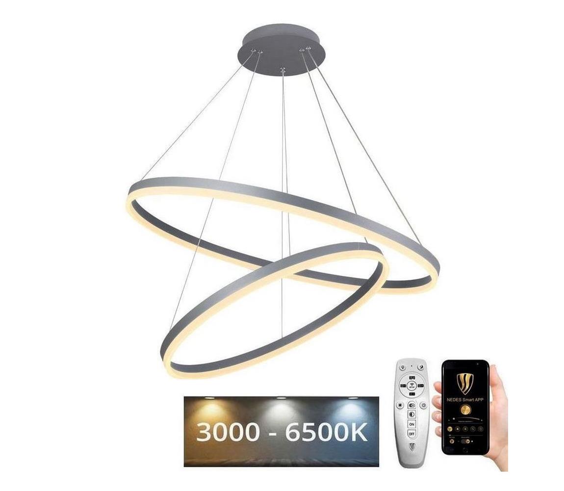  LED Stmívatelný lustr na lanku LED/100W/230V 3000-6500K + dálkové ovládání J4311/S