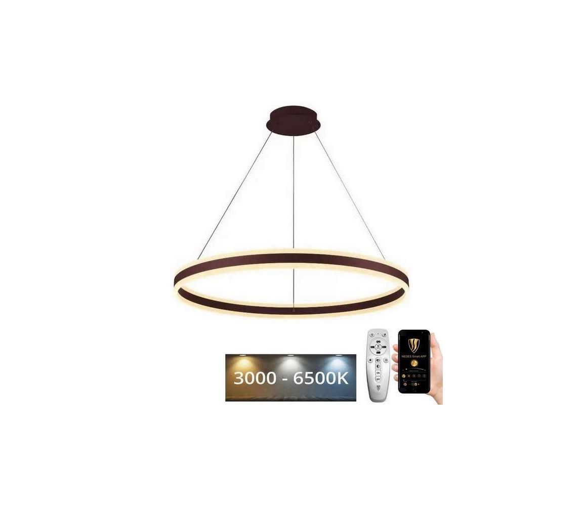  LED Stmívatelný lustr na lanku LED/110W/230V 3000-6500K + dálkové ovládání J4316/BR