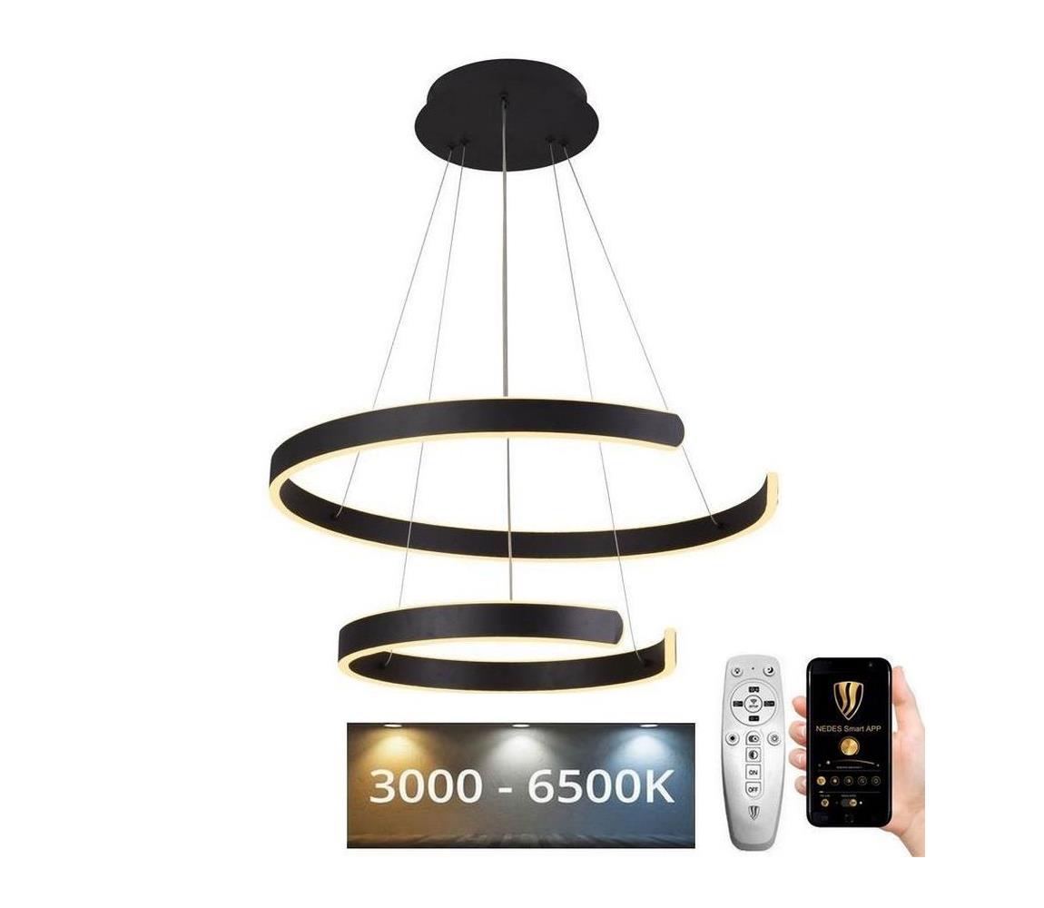  LED Stmívatelný lustr na lanku LED/120W/230V 3000-6500K + dálkové ovládání J4328/B