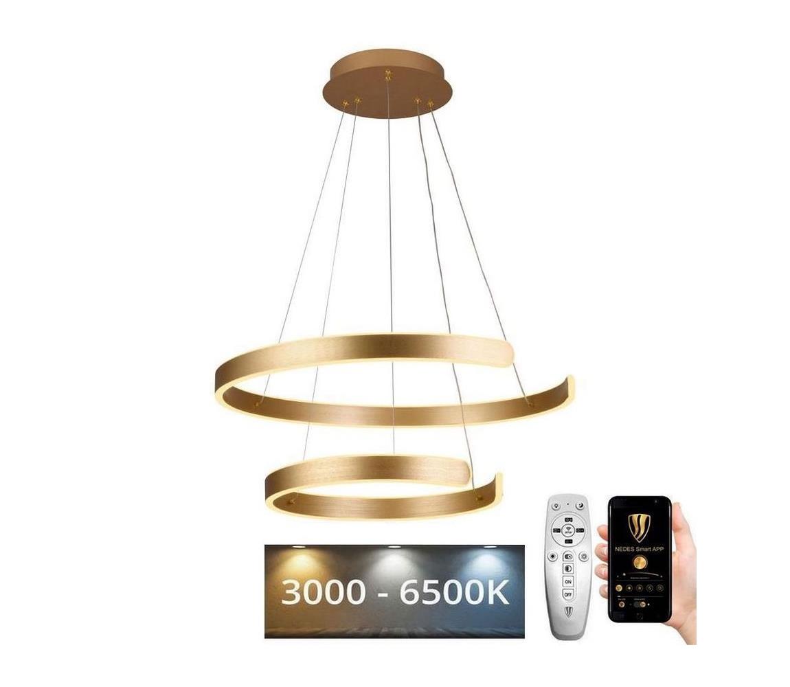  LED Stmívatelný lustr na lanku LED/120W/230V 3000-6500K + dálkové ovládání J4328/G
