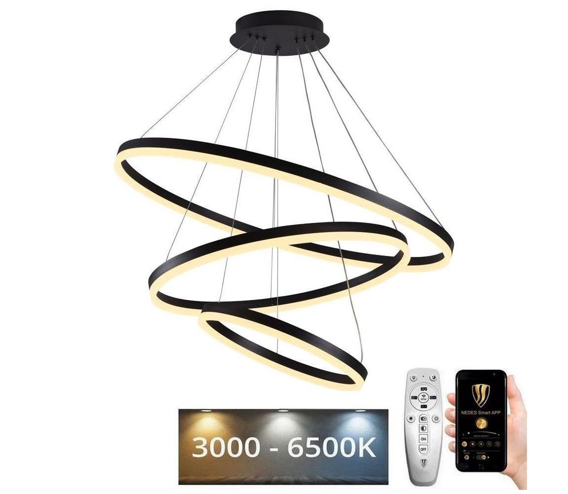  LED Stmívatelný lustr na lanku LED/125W/230V 3000-6500K + dálkové ovládání J4313/B