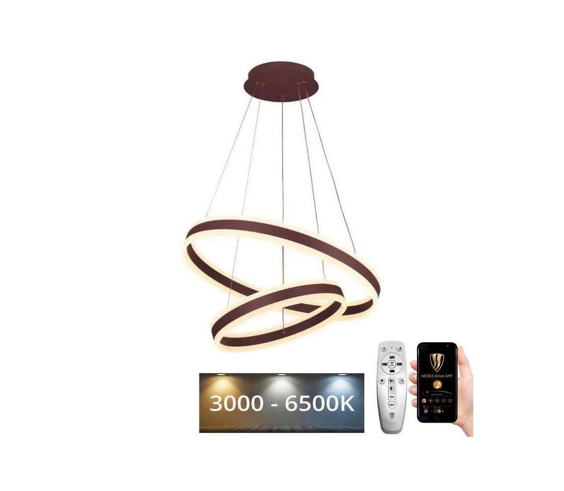  LED Stmívatelný lustr na lanku LED/135W/230V 3000-6500K + dálkové ovládání J4317/BR