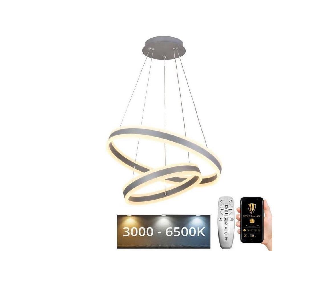 LED Stmívatelný lustr na lanku LED/135W/230V 3000-6500K + dálkové ovládání J4317/S