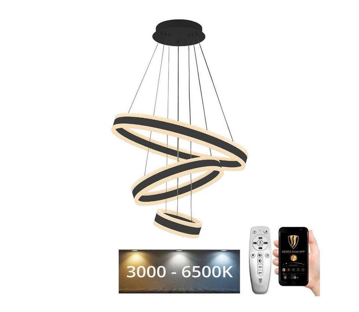  LED Stmívatelný lustr na lanku LED/165W/230V 3000-6500K + dálkové ovládání J4318/B