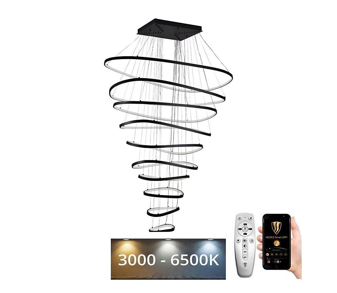  LED Stmívatelný lustr na lanku LED/370W/230V 3000-6500K + dálkové ovládání J4375/B