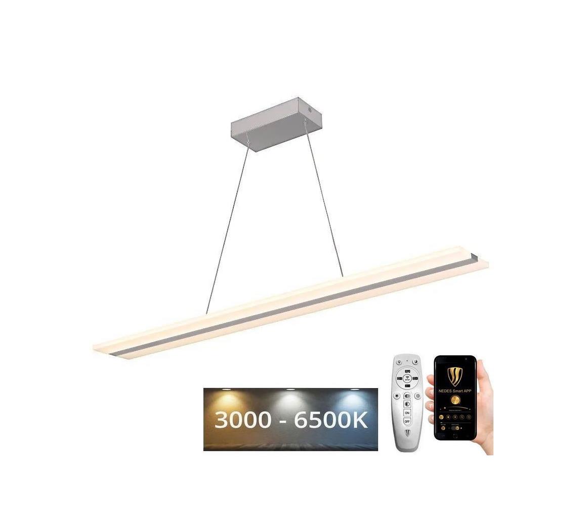  LED Stmívatelný lustr na lanku LED/40W/230V 3000-6500K bílá + dálkové ovládání J4304/S
