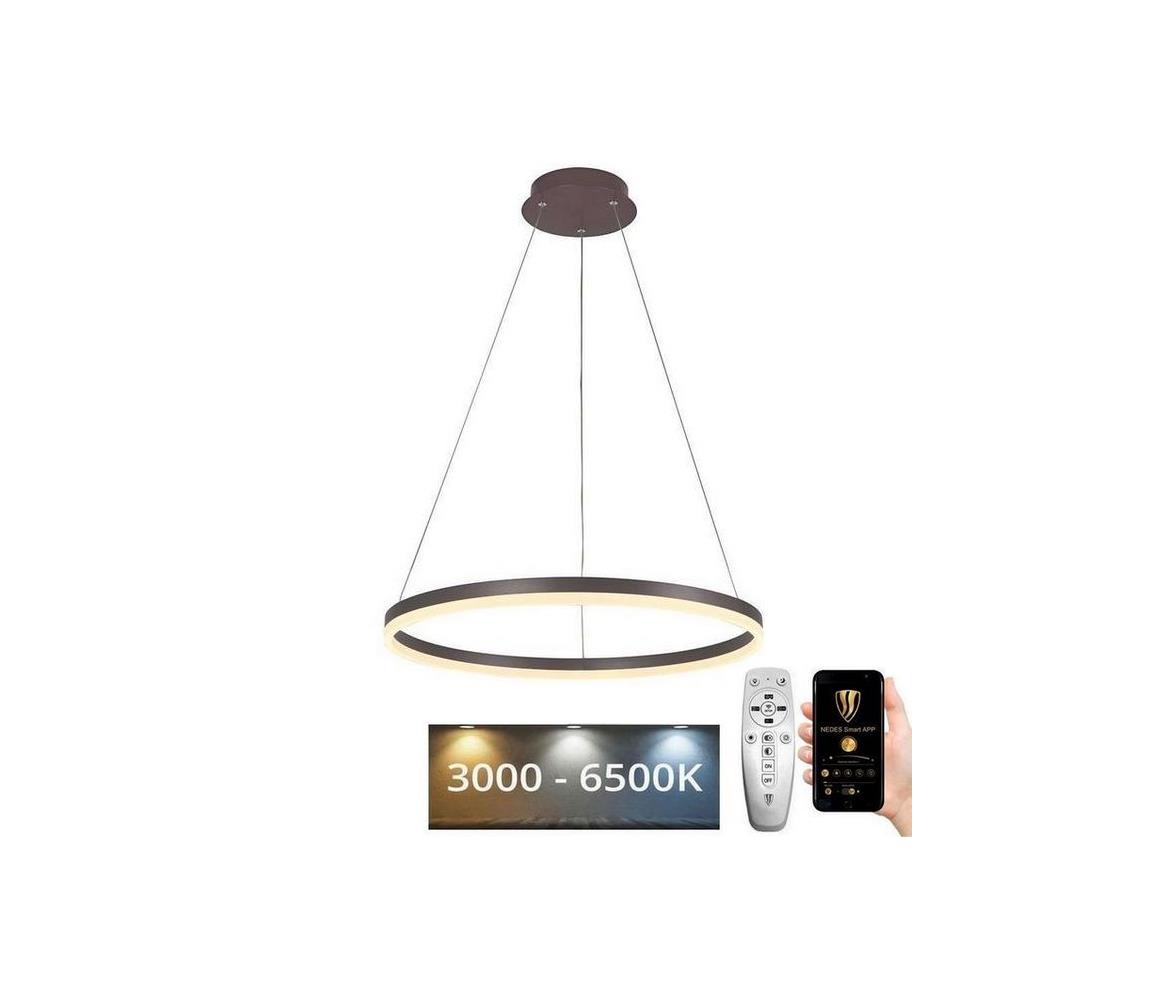  LED Stmívatelný lustr na lanku LED/42W/230V 3000-6500K + dálkové ovládání J4308/BR