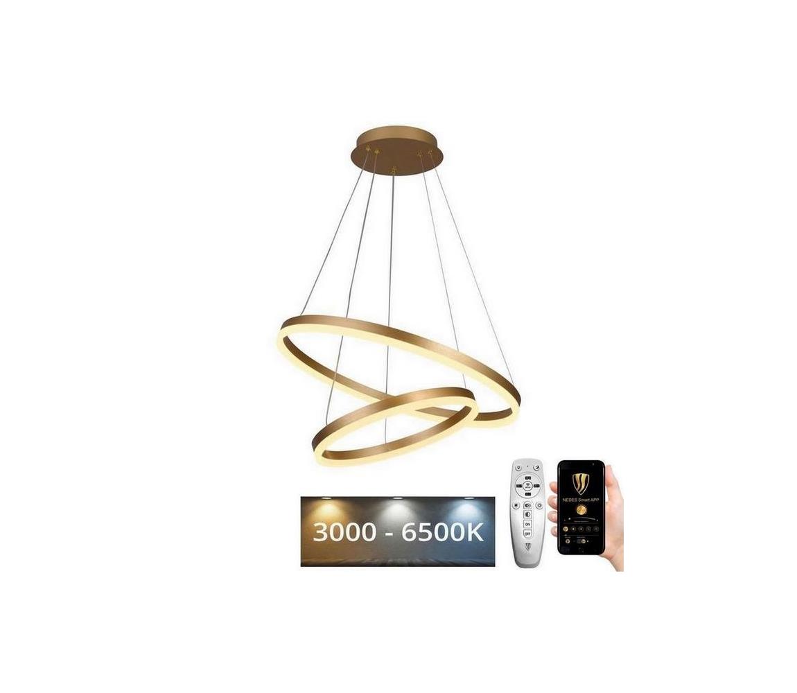  LED Stmívatelný lustr na lanku LED/70W/230V 3000-6500K + dálkové ovládání J4310/G