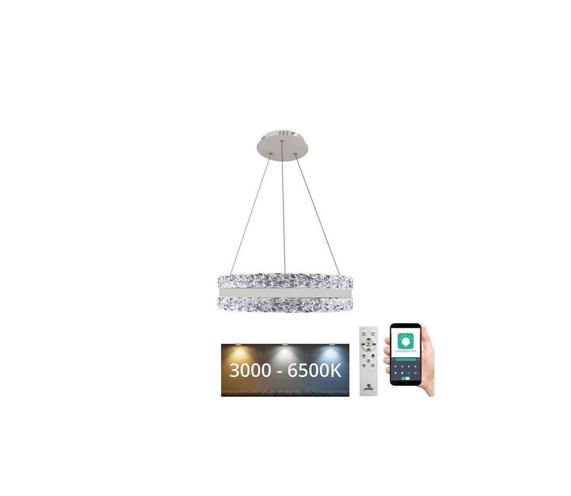  LED Stmívatelný lustr na lanku LED/80W/230V 3000-6500K bílá + dálkové ovládání TA2303/W
