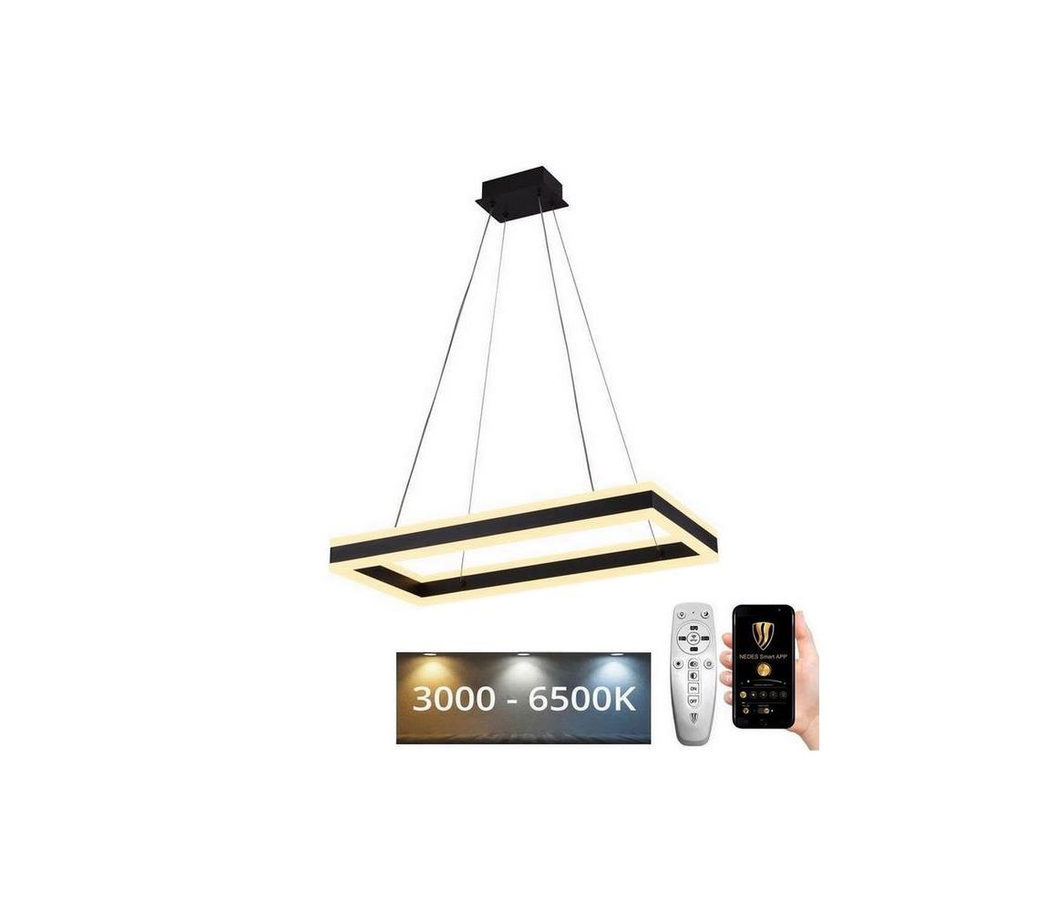  LED Stmívatelný lustr na lanku LED/80W/230V 3000-6500K + dálkové ovládání J4324/B