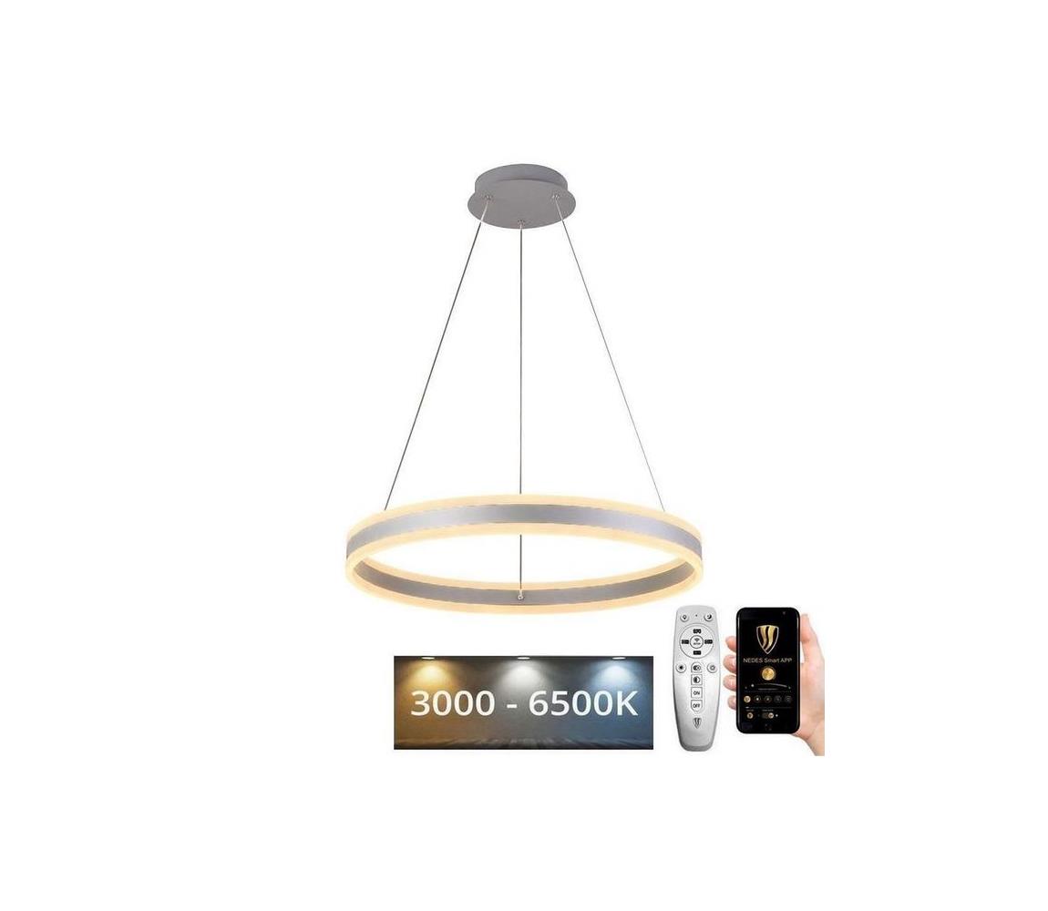  LED Stmívatelný lustr na lanku LED/85W/230V 3000-6500K + dálkové ovládání J4315/S