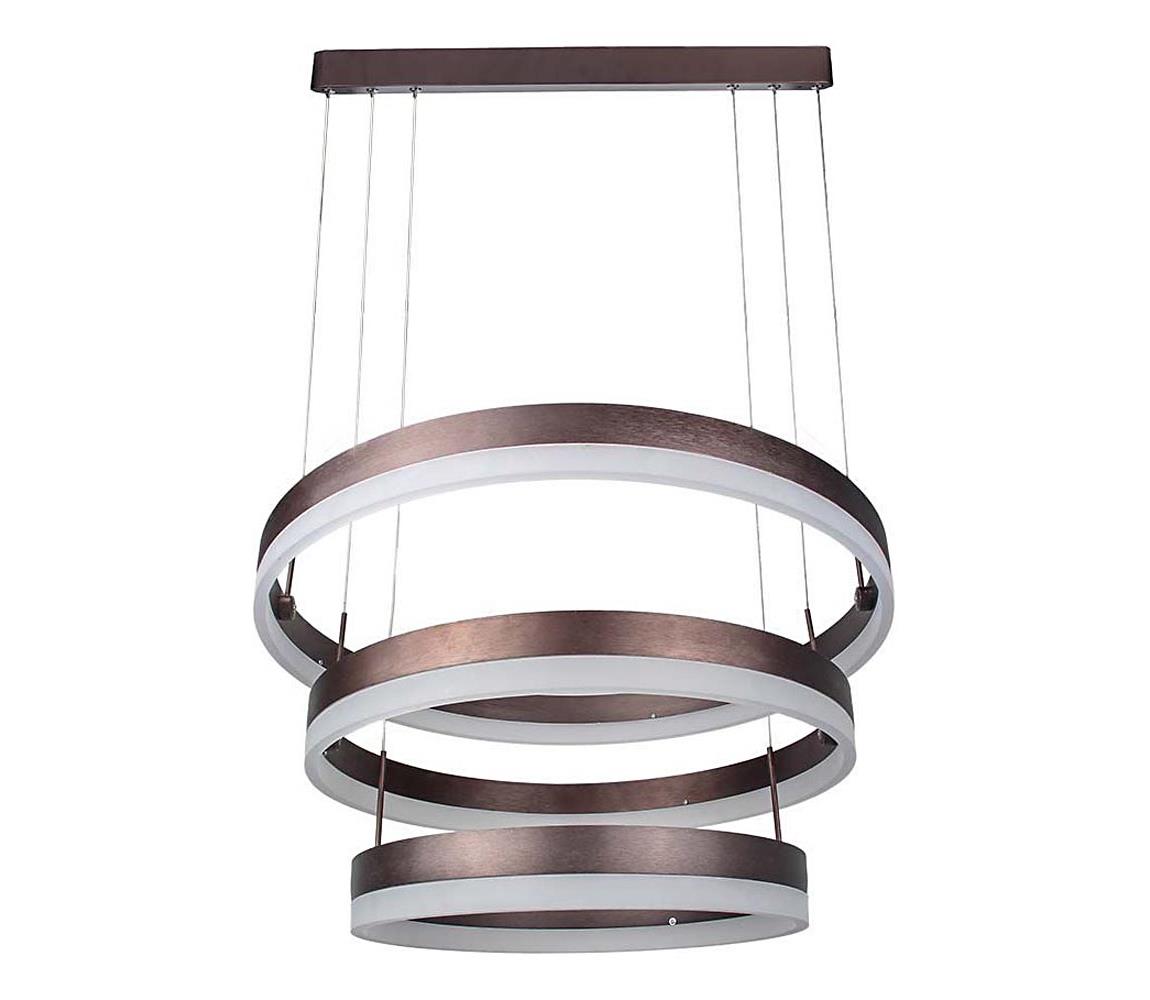  LED Stmívatelný lustr na lanku LED/86W/230V 3000K hnědá 213991