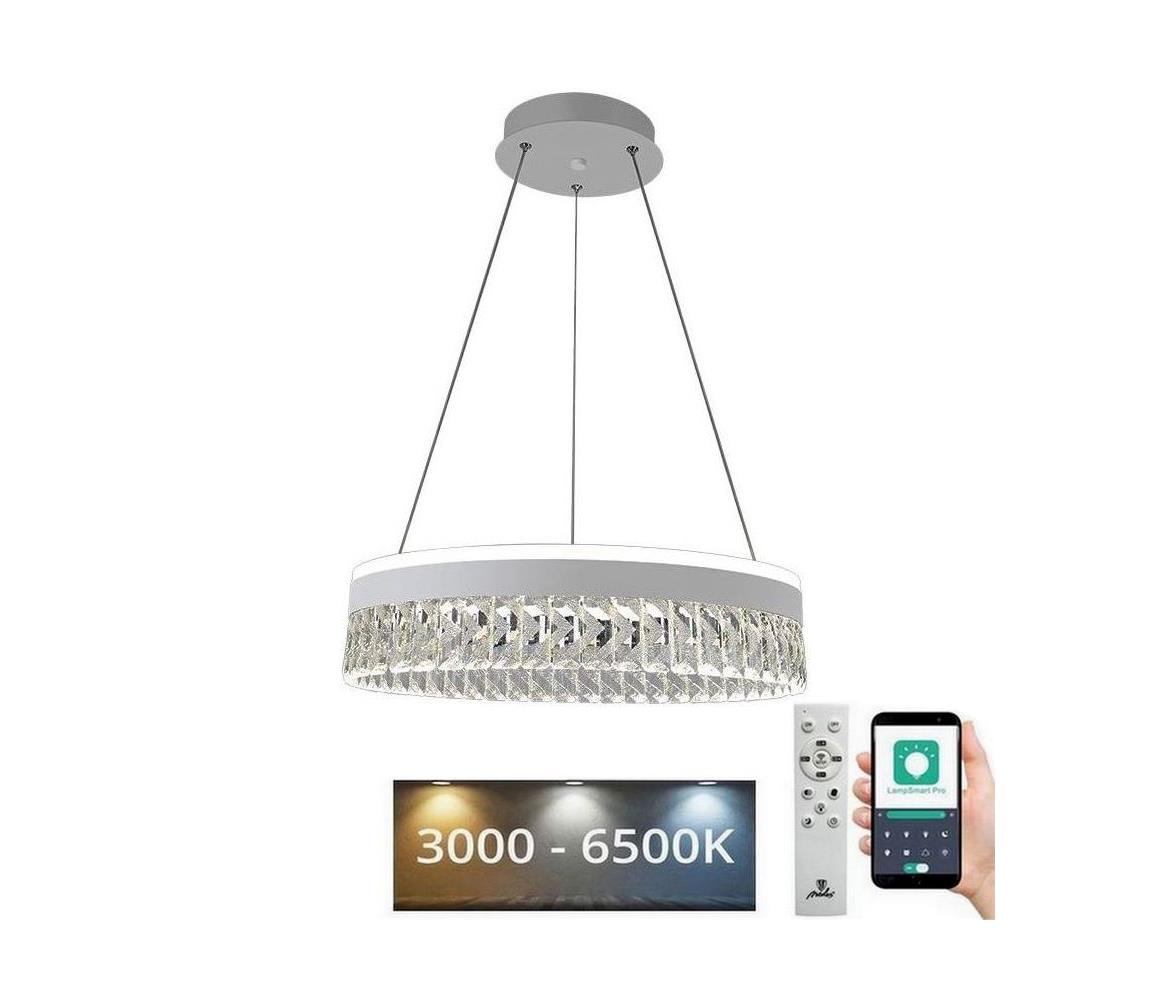  LED Stmívatelný lustr na lanku LED/90W/230V 3000-6500K bílá + dálkové ovládání TA2300/W