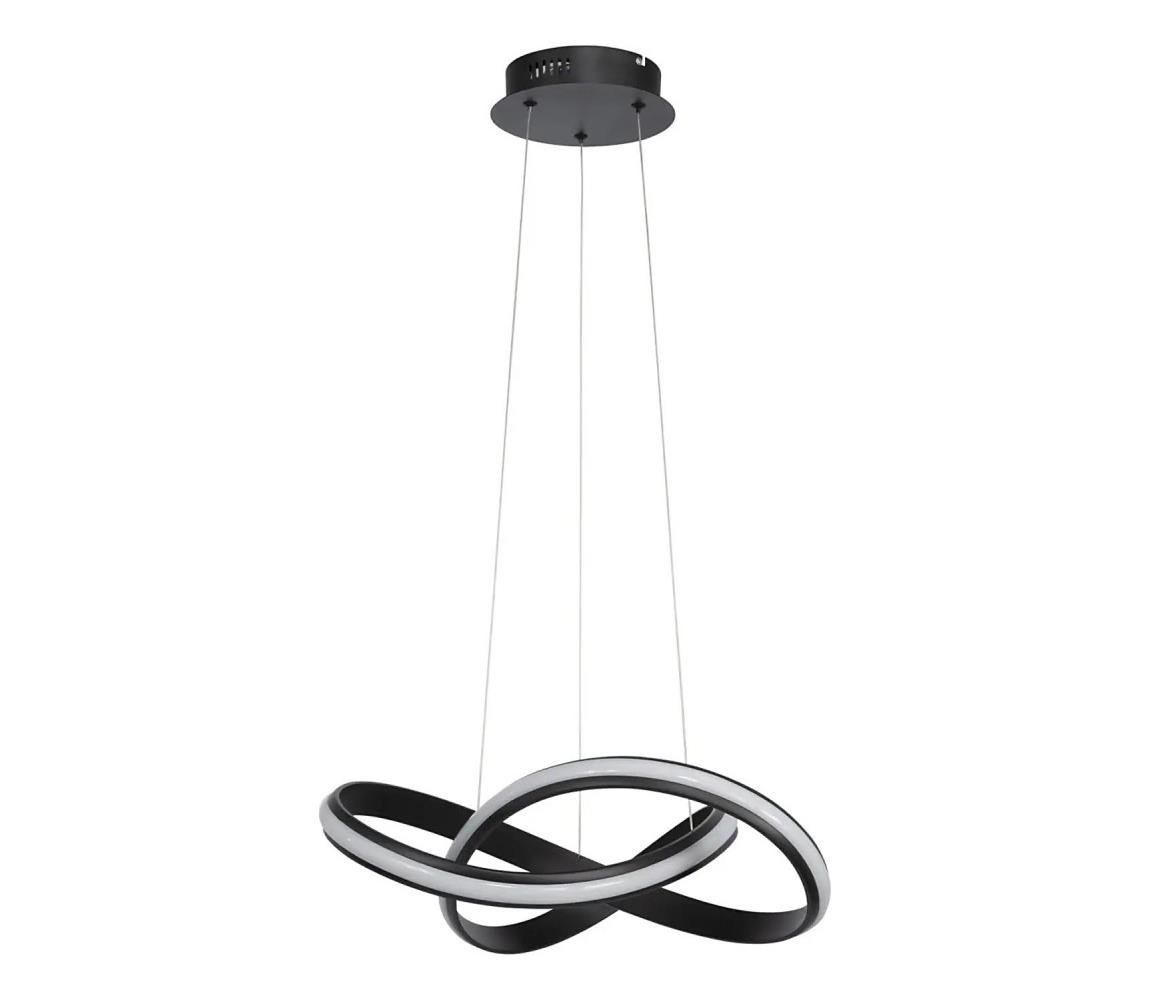  LED Stmívatelný lustr na lanku SALO LED/28W/230V 3000K černá 6823-102