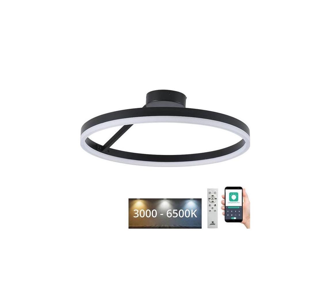  LED Stmívatelný přisazený lustr LED/40W/230V 3000-6500K černá + dálkové ovládání TA1313/B