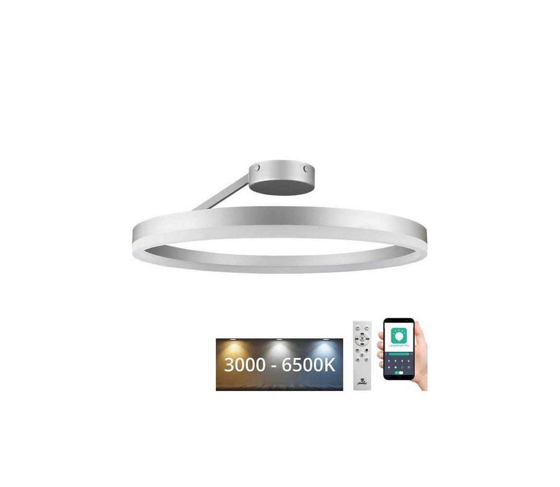 LED Stmívatelný přisazený lustr LED/40W/230V 3000-6500K chrom + dálkové ovládání TA1313/S
