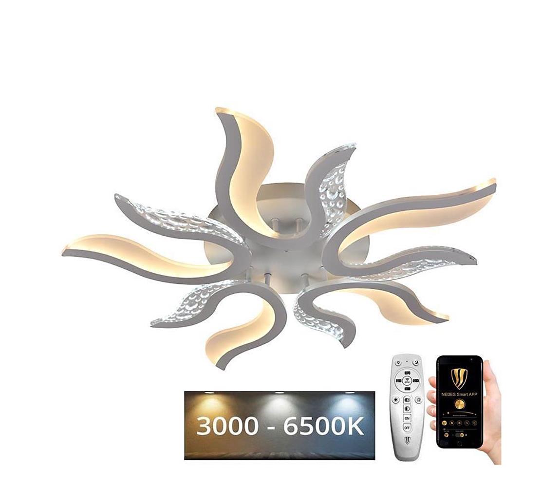  LED Stmívatelný přisazený lustr LED/65W/230V 3000-6500K bílá + dálkové ovládání J3317/W
