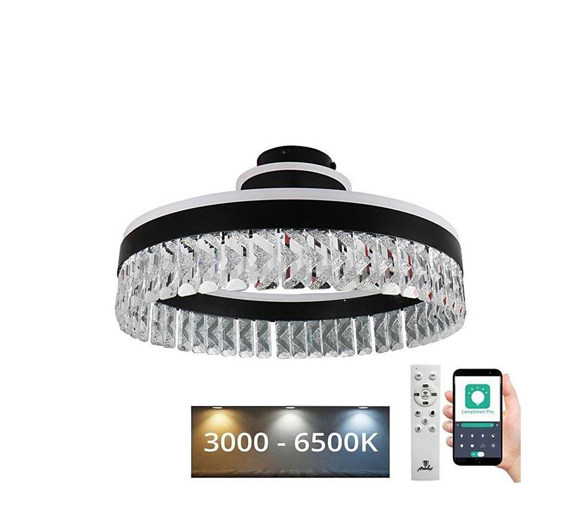  LED Stmívatelný přisazený lustr LED/75W/230V 3000-6500K černá + dálkové ovládání TA1305/B