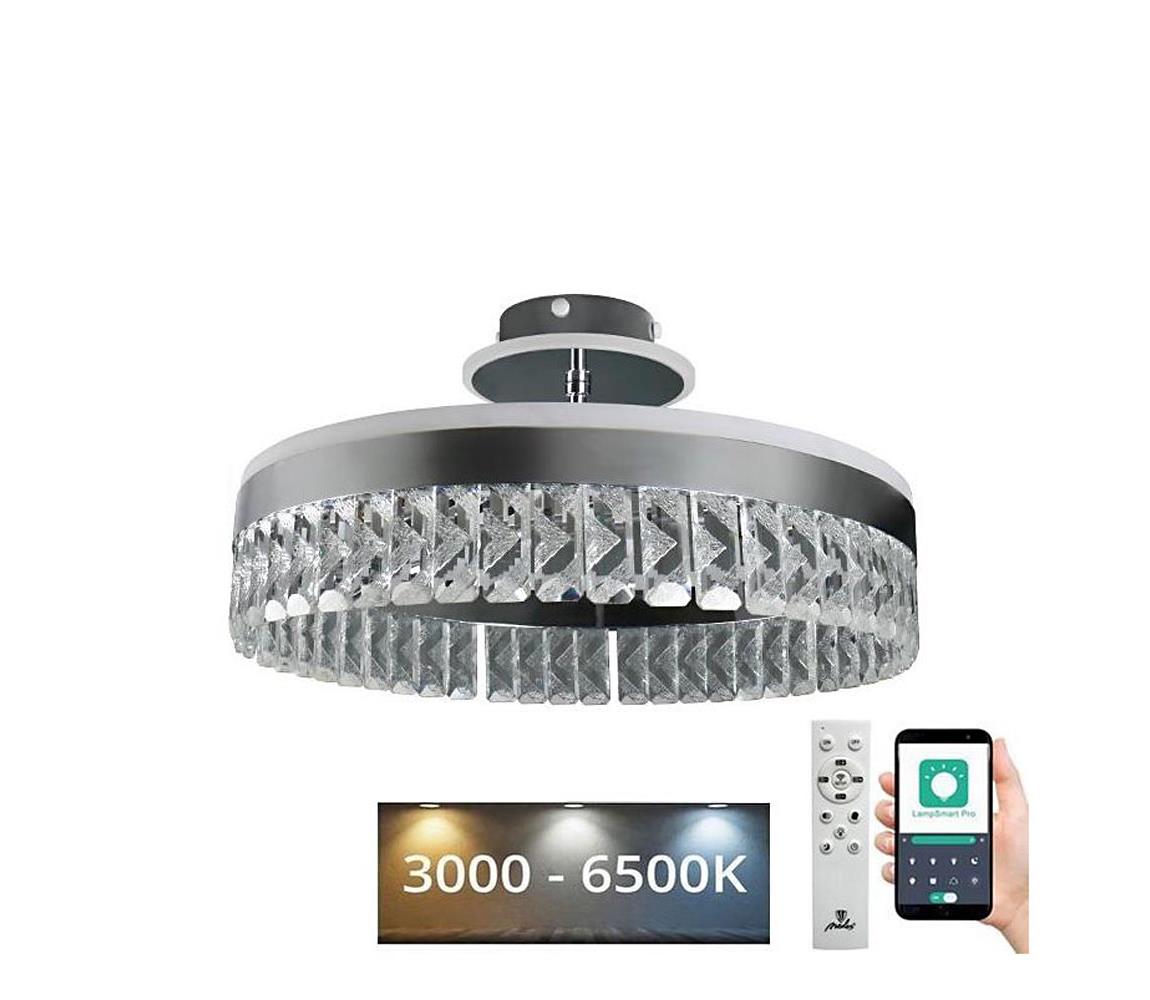  LED Stmívatelný přisazený lustr LED/75W/230V 3000-6500K chrom + dálkové ovládání TA1305/CH