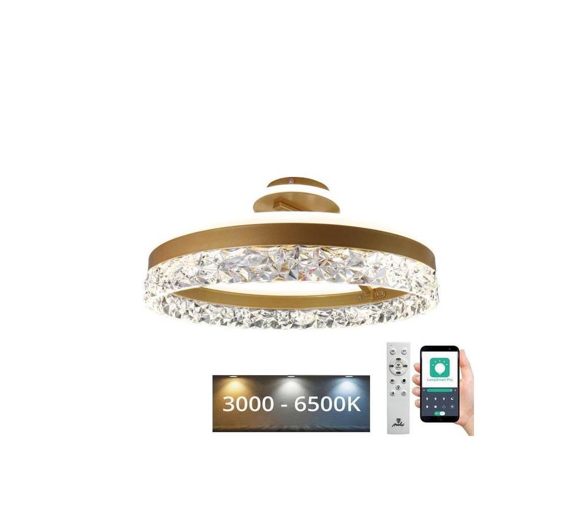  LED Stmívatelný přisazený lustr LED/86W/230V 3000-6500K zlatá + dálkové ovládání TA1306/G