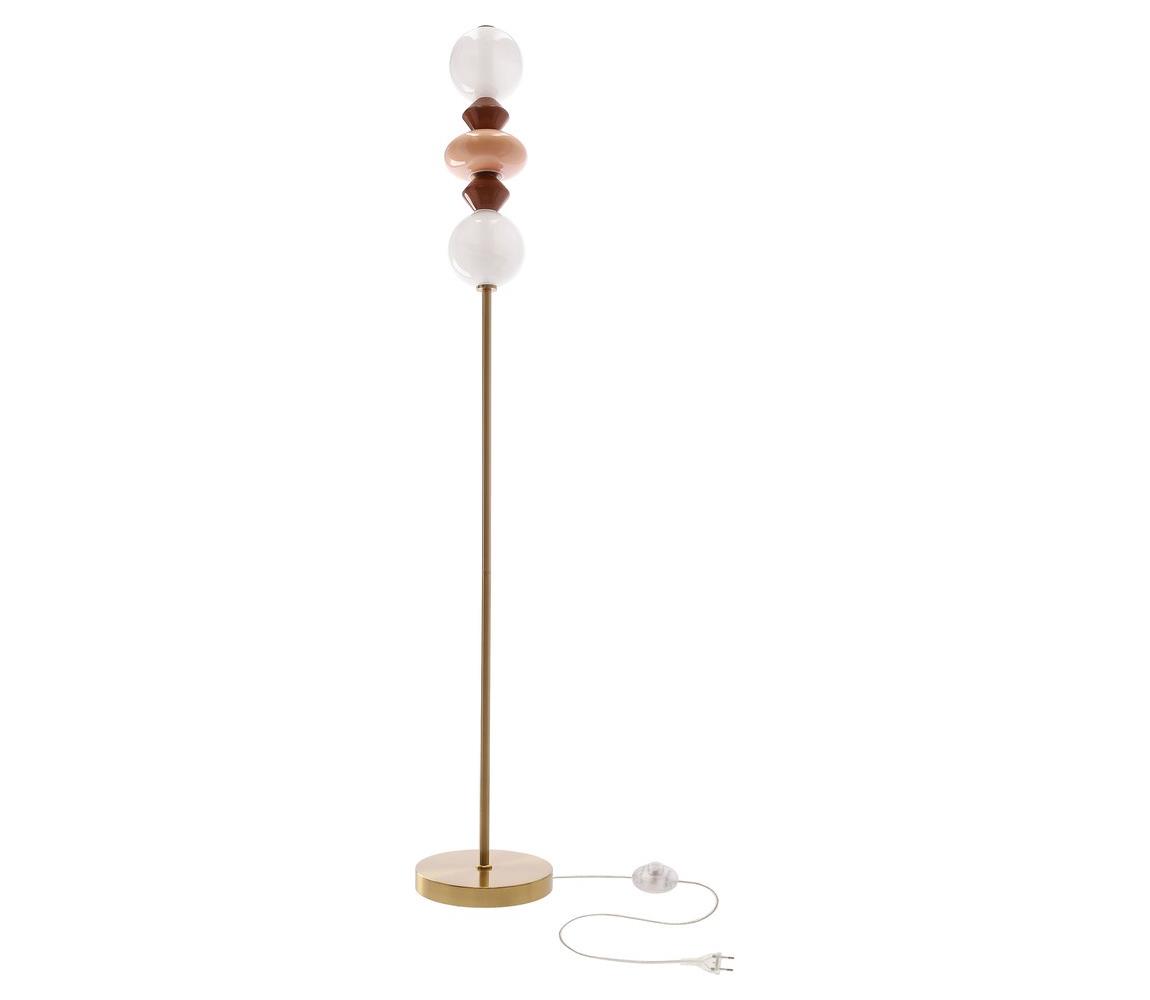  LED Stojací lampa FLORES LED/15W/230V zlatá/oranžová/hnědá 52-50724