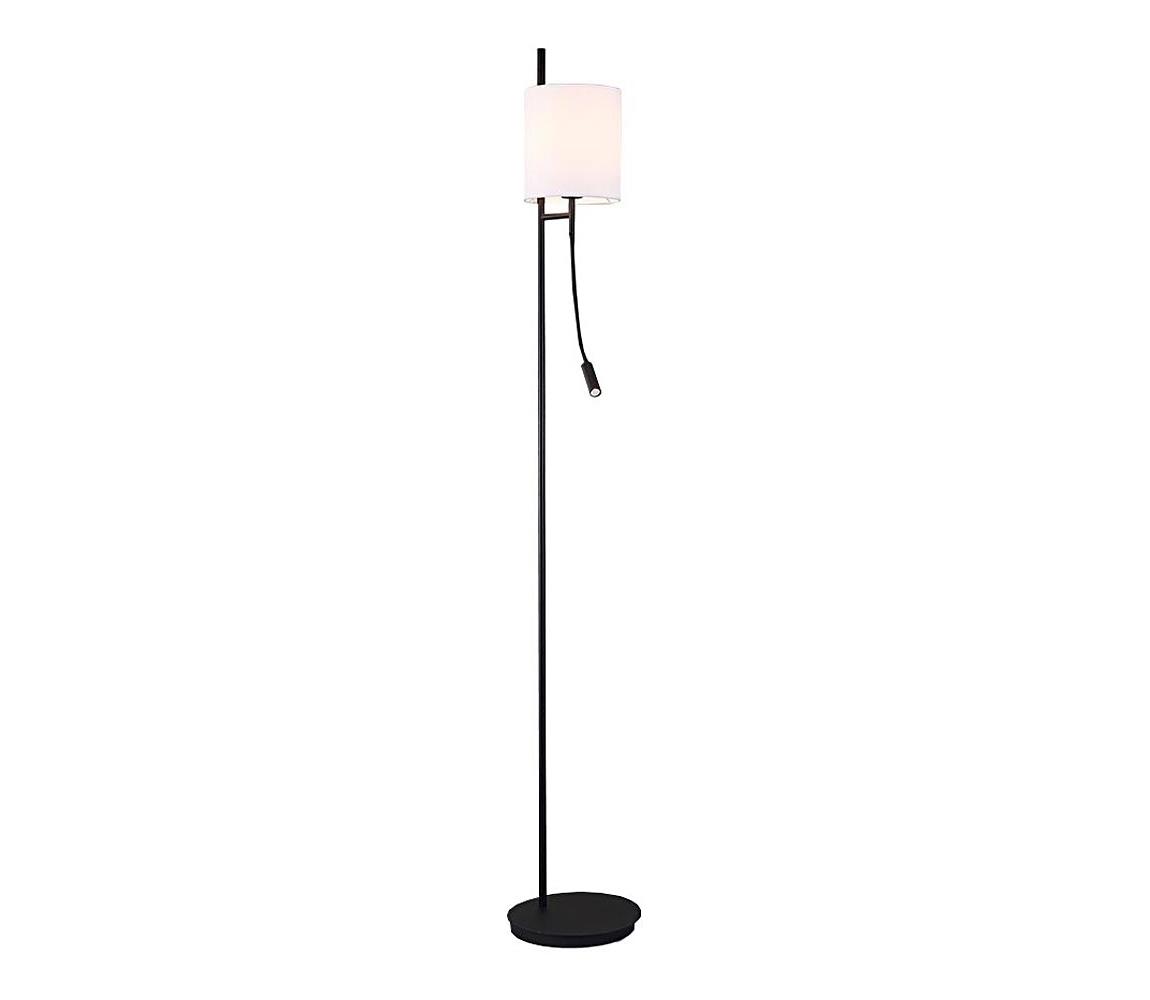  LED Stojací lampa TOKYO 1xE27/40W/230V + LED/3W černá/bílá 50602139