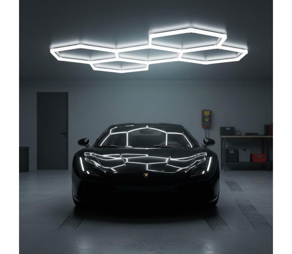  LED Stropní svítidlo HEXLINE LED/216W/230V 6500K 208x300 cm bílá 004995