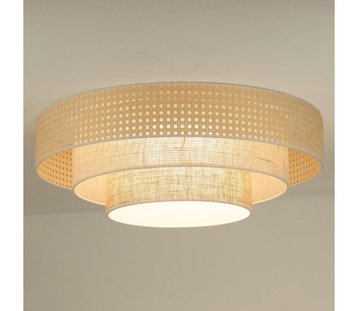  - LED Stropní svítidlo LUNETA LED/26W/230V pr. 60 cm 4000K ratan/béžová 606127