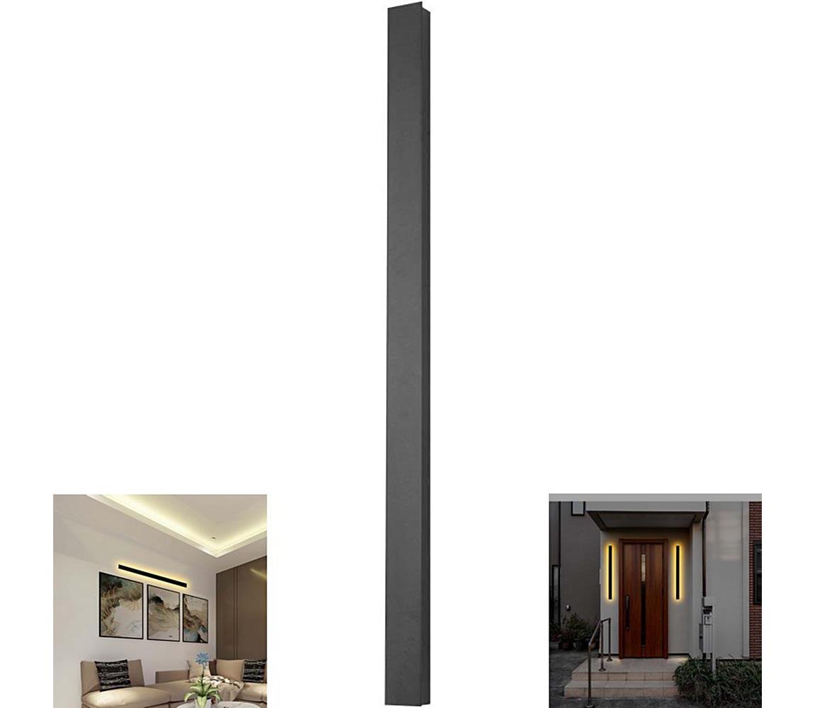  LED Venkovní nástěnné svítidlo LED/16W/230V 3000K IP65 101 cm černá 10431