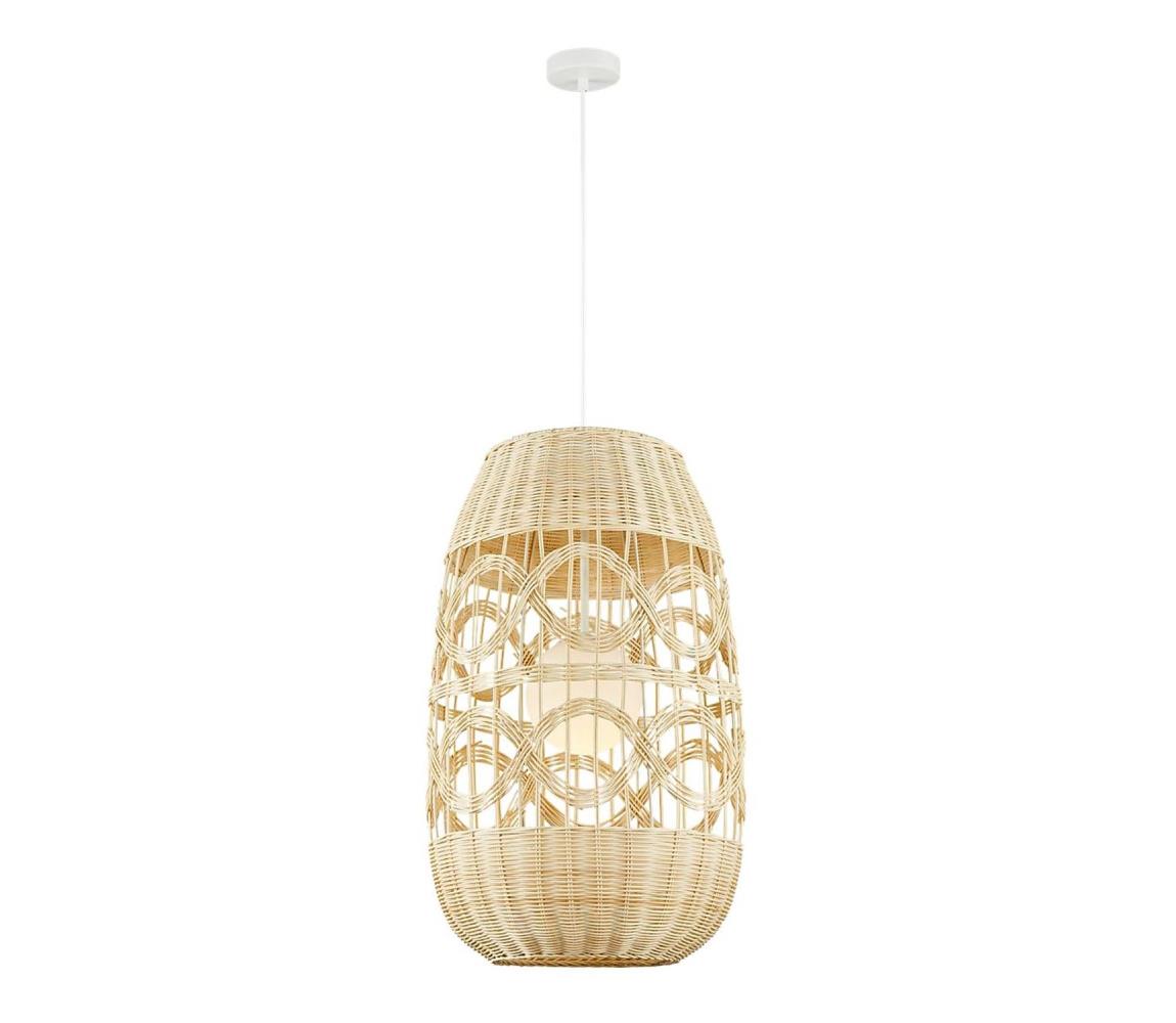  Lustr na lanku ARONA 1xG9/9W/230V pr. 40 cm ratan ML0353