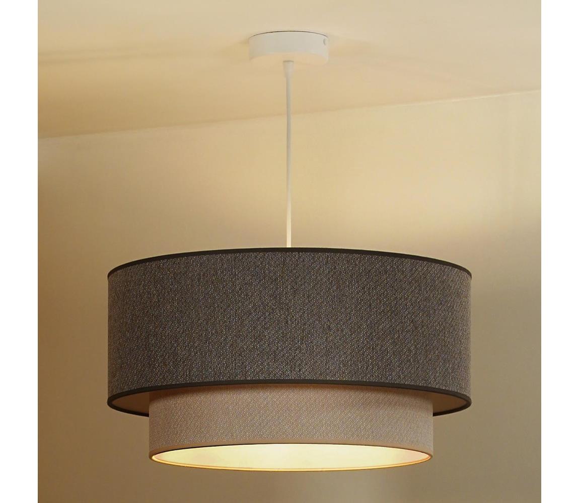 - Lustr na lanku BOHO ECO RECYCLING 1xE27/15W/230V pr. 45 cm hnědá/krémová 603911