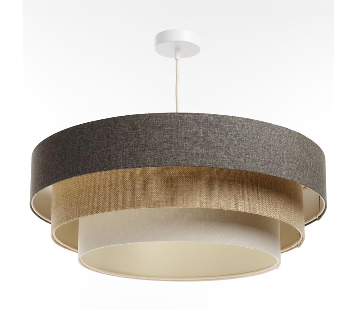  Lustr na lanku BOHO TRINITI 1xE27/60W/230V šedá/béžová/krémová 050-107-60