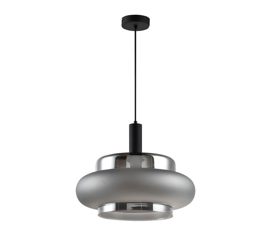  Lustr na lanku BRIZI 1xE27/40W/230V šedá/kouřová 31-51516