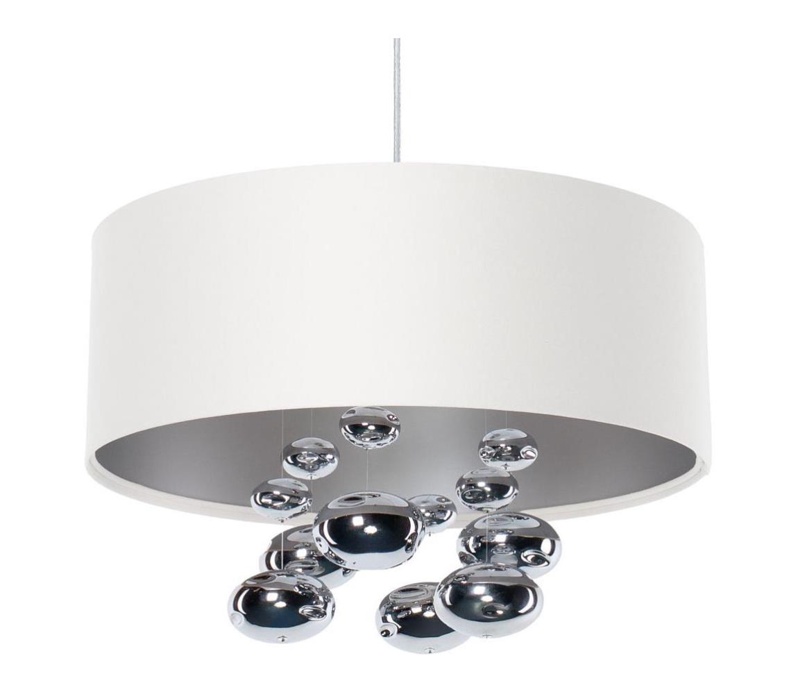  Lustr na lanku BUBBLE 1xE27/60W/230V pr. 40 cm bílá 01B-006-40