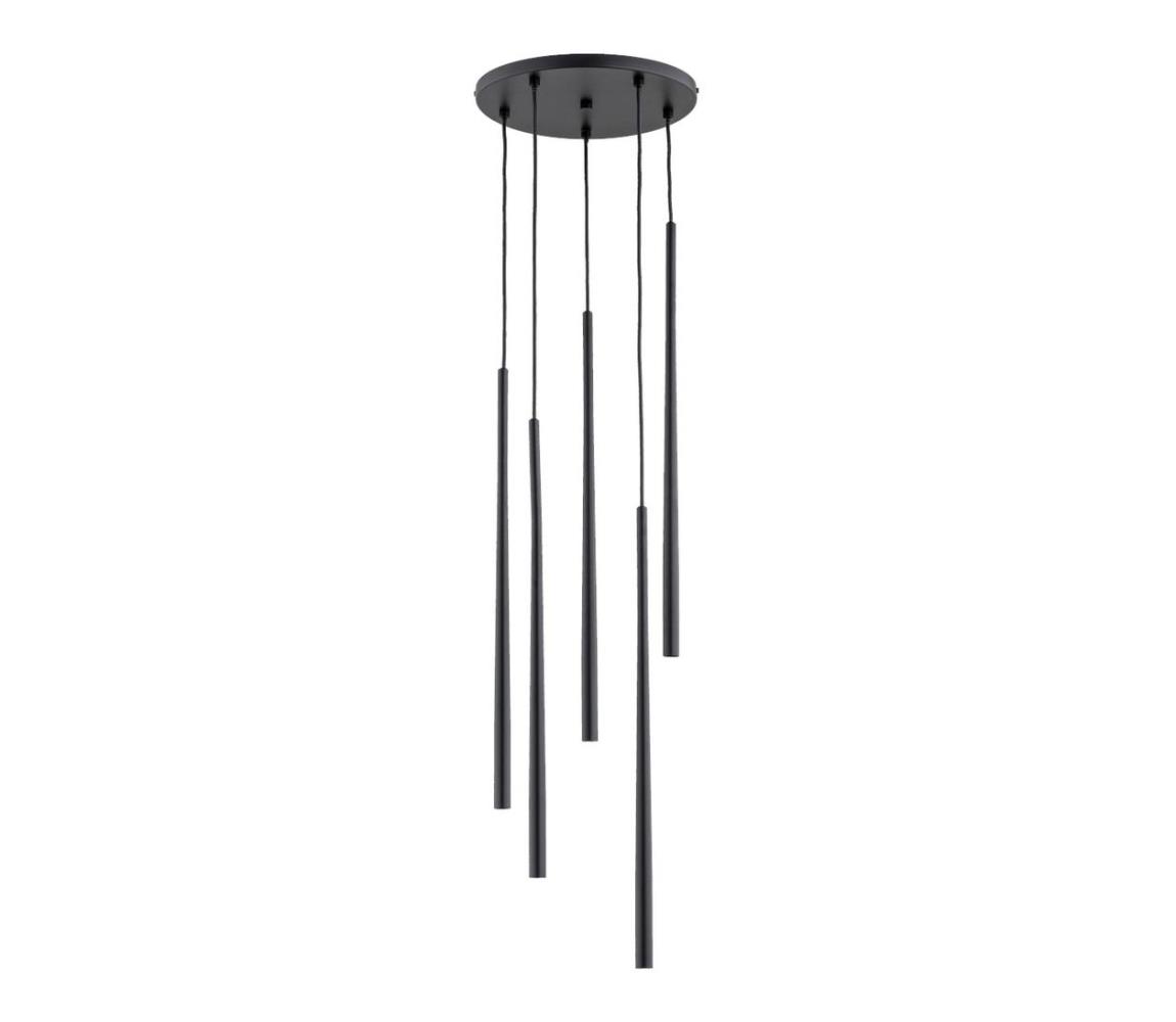  Lustr na lanku CARMEN 5xG9/40W/230V pr. 30 cm černá 63147