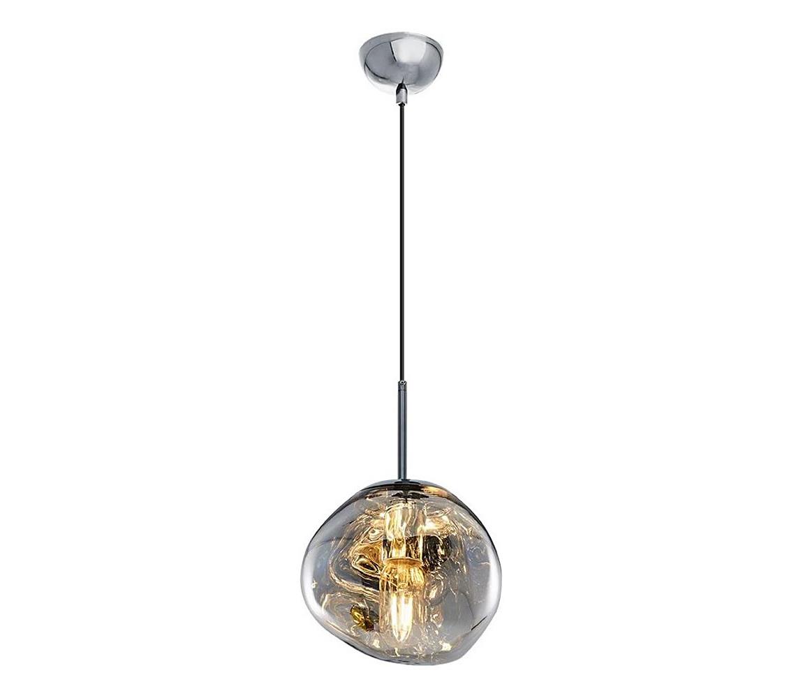  Lustr na lanku CRUMPLED 1xE27/24W/230V pr. 18 cm kouřová 414LRC1272