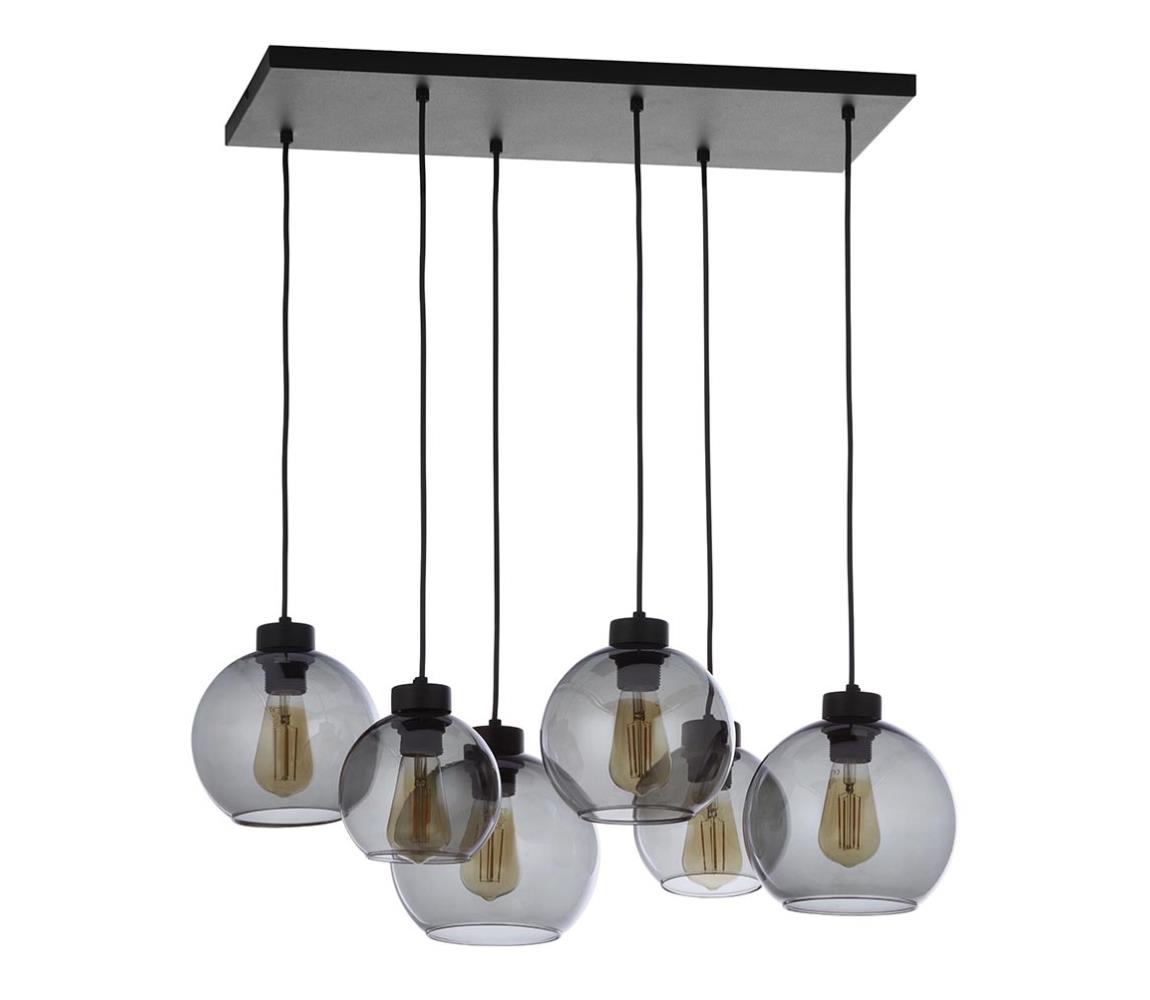  Lustr na lanku CUBUS 6xE27/60W/230V černá 2833