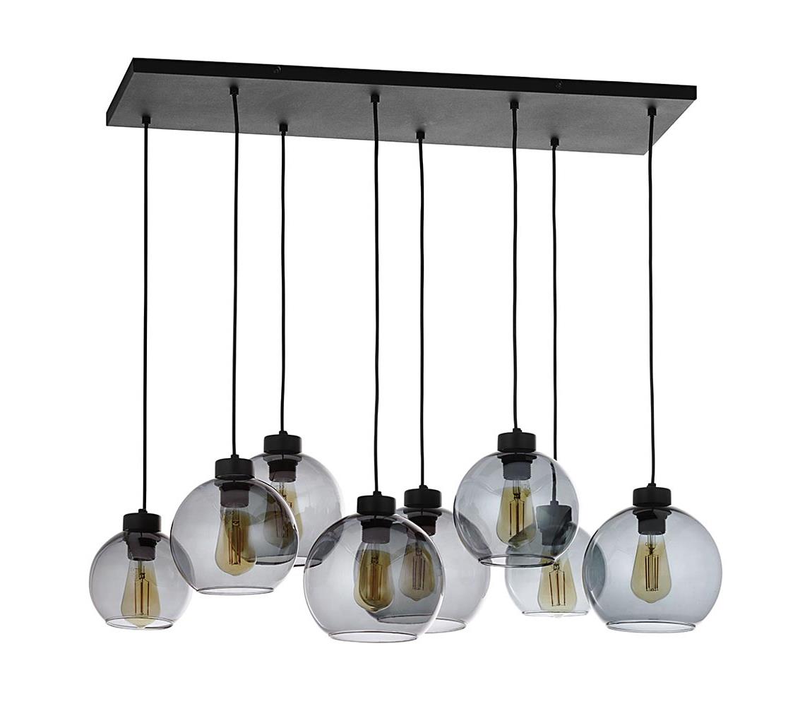  Lustr na lanku CUBUS 8xE27/60W/230V černá 4113