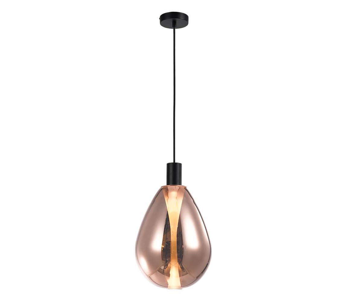  Lustr na lanku DENSO 1xG9/5W/230V pr. 20 cm měděná/černá 31-51356