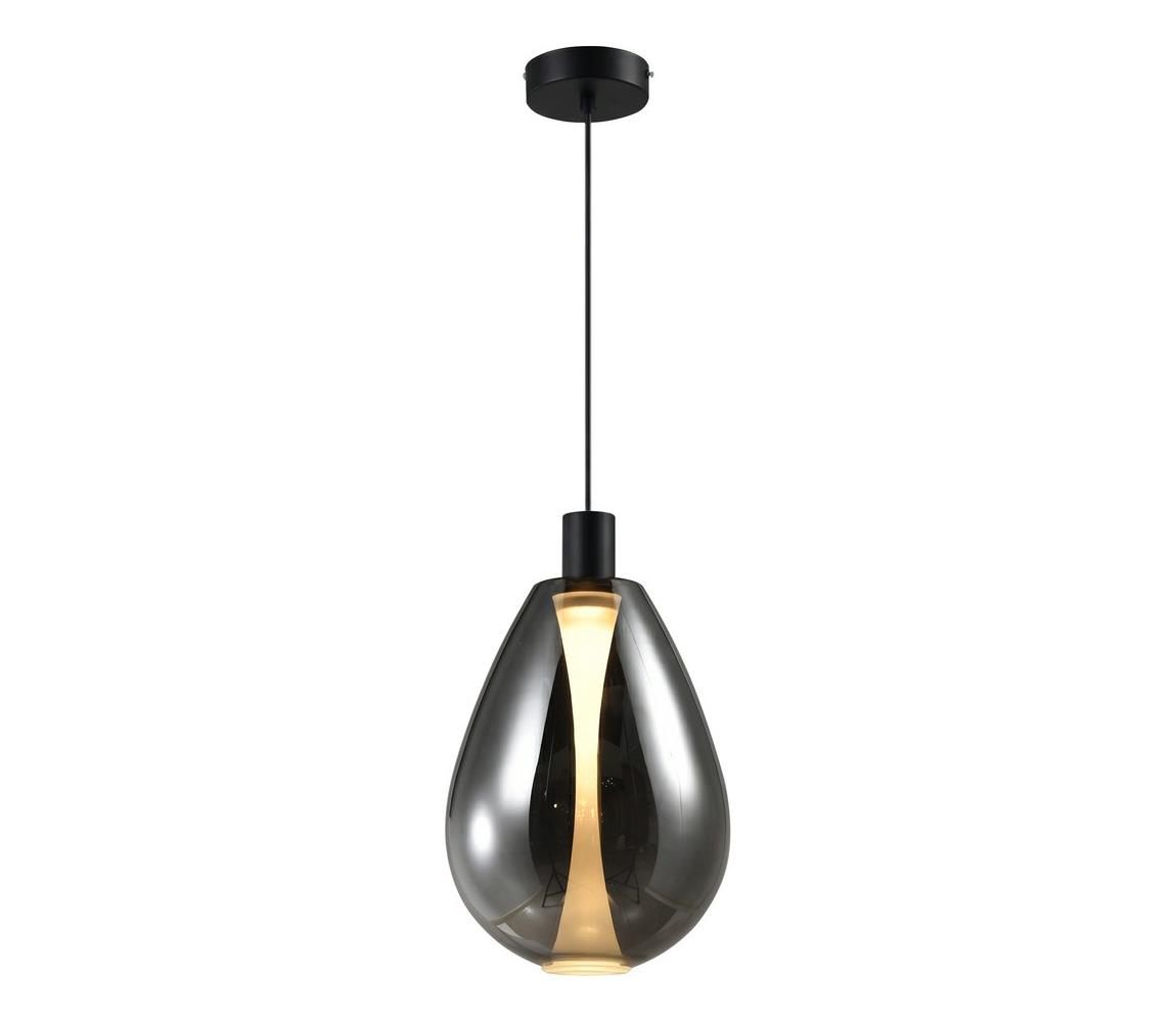  Lustr na lanku DENSO 1xGU10/10W/230V pr. 30 cm černý chrom 31-51387
