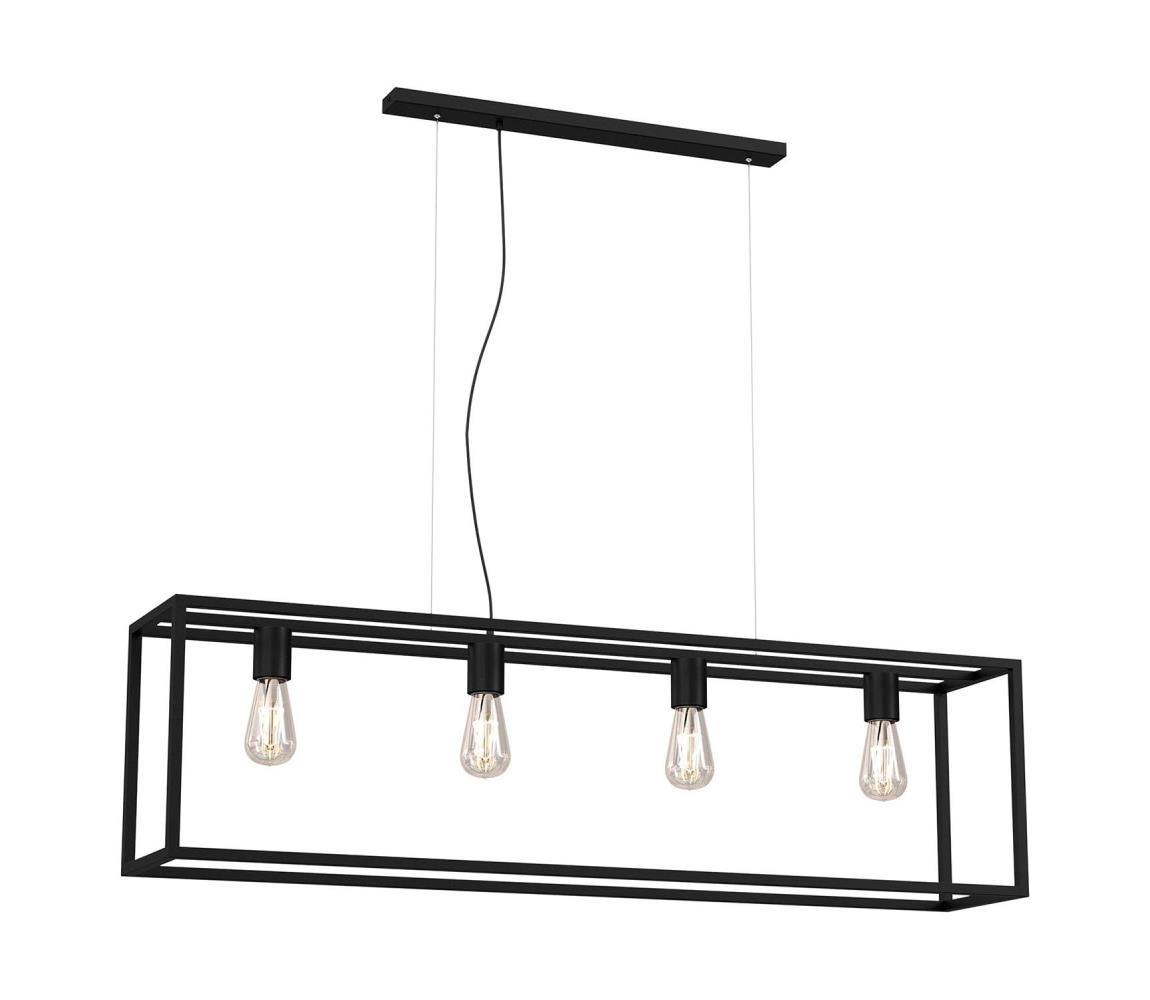  Lustr na lanku FRAME 4xE27/60W/230V černá 6695